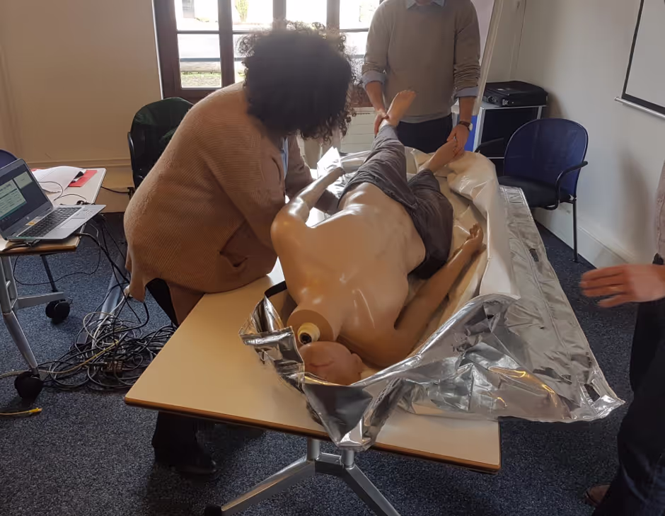 Better Body Bag User Acceptance Test at ICRC, March 2020. Credit SSRa. 